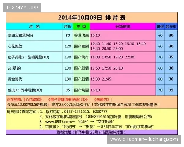 全面解析4001.cn百老汇官网提供的电影排片表与放映时间安排，助您轻松规划观影日程